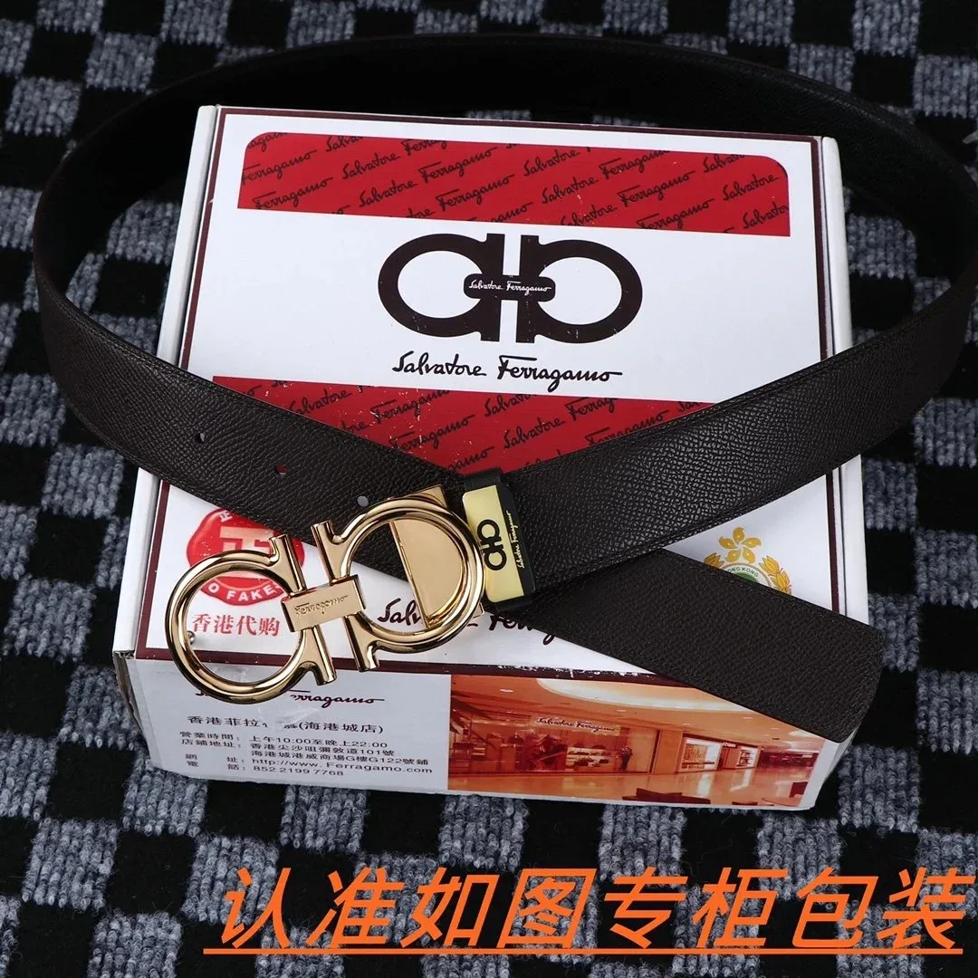 Salvatore Ferragamo Salvatore Ferragamo Gancini Belt Black Leather Black - 1