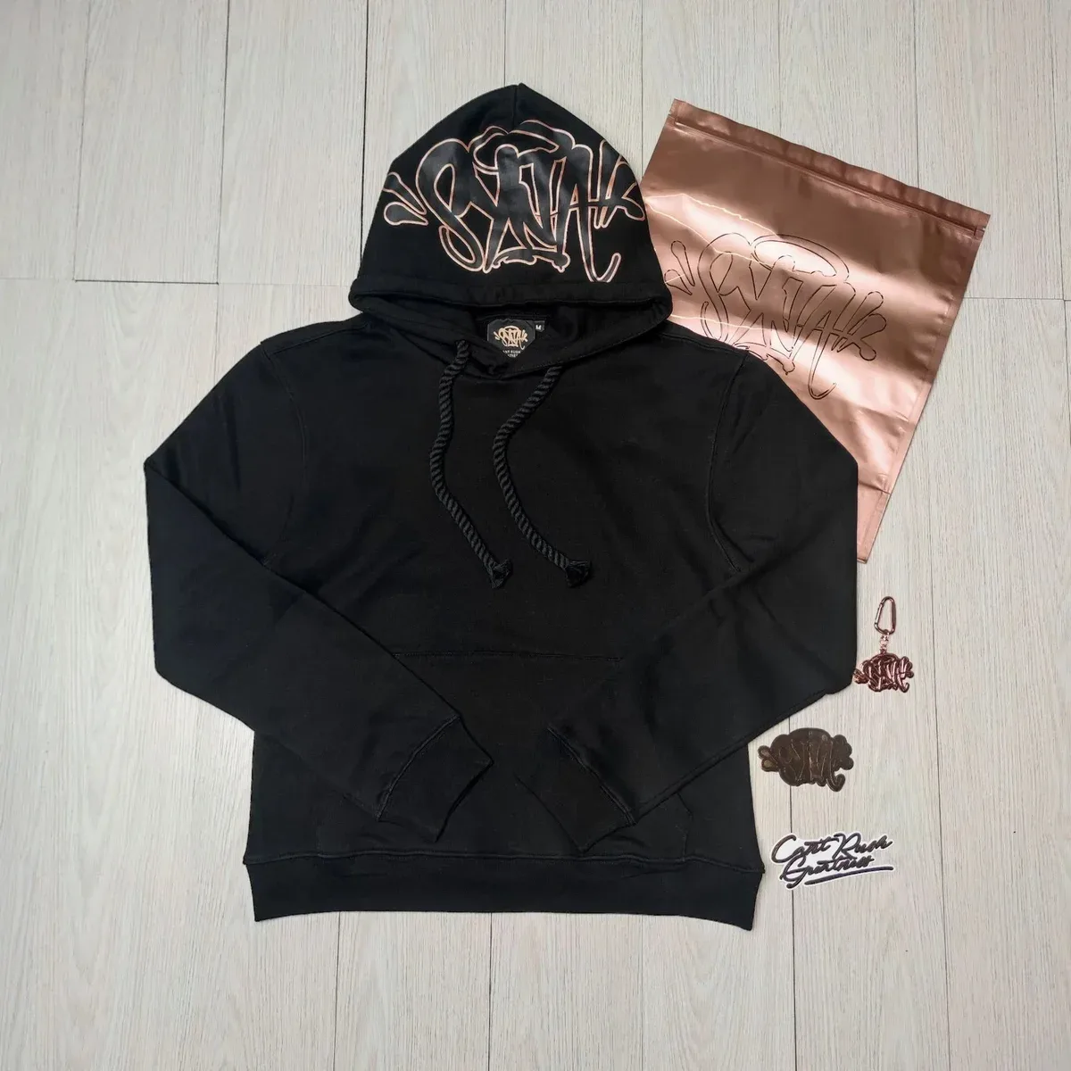 Other Black Graffiti Hoodie with Accessories Black - 1