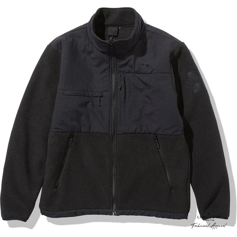 Other All Black Fleece and Shell Zip-Up Jacket Black - 1
