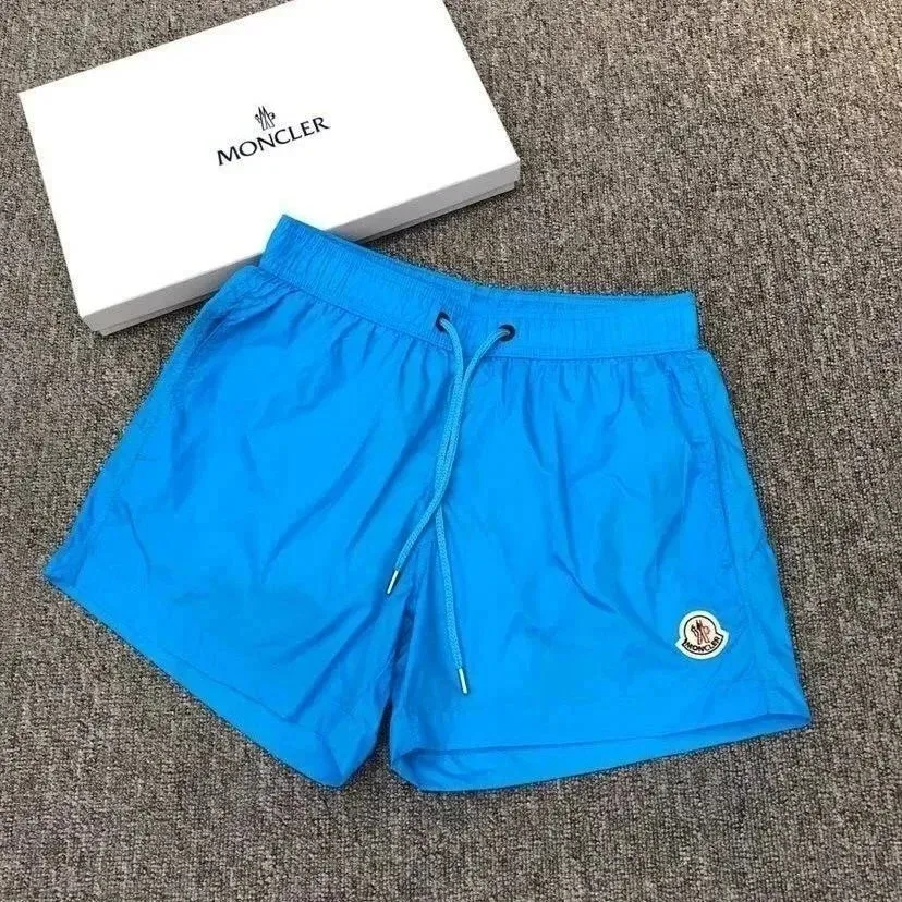 Moncler Moncler 34 Electric Blue Drawstring Shorts Blue