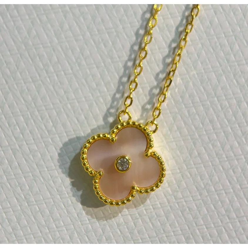 Van Cleef & Arpels Van Cleef & Arpels Alhambra Gold Pink Flower Necklace Gold