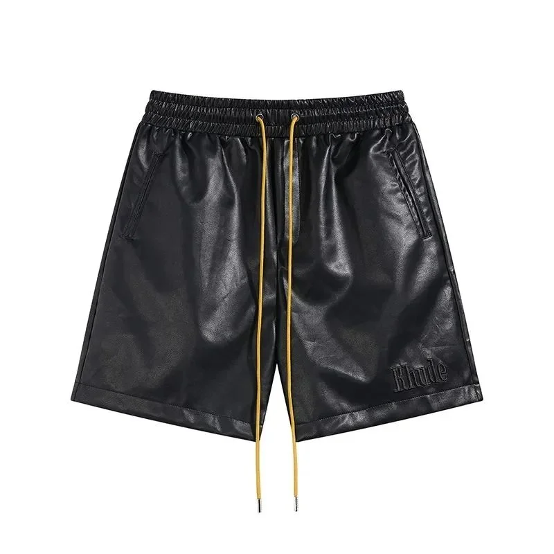 Rhude Rhude Black/Yellow Drawstring Shorts Black - 1
