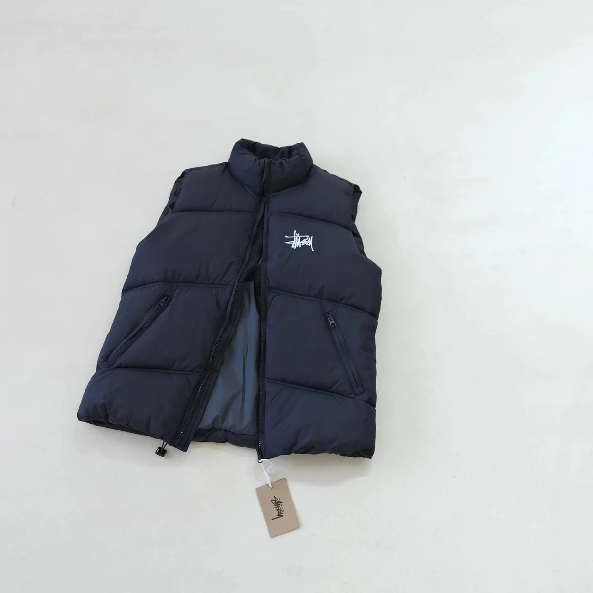Stussy Stussy Stüssy Black Puffer Vest Black