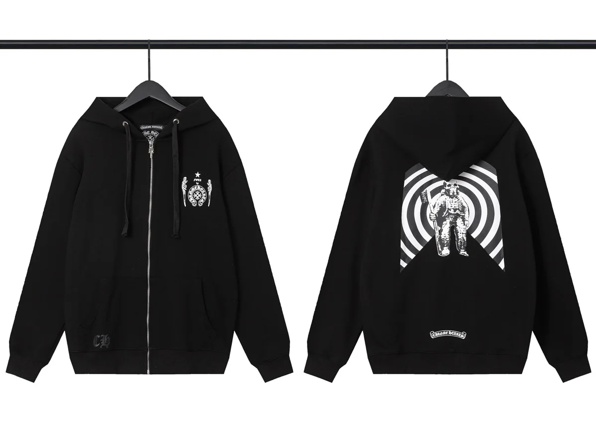 Chrome Hearts Chrome Hearts CH Cross Zip-Up Hoodie Black Black - 1