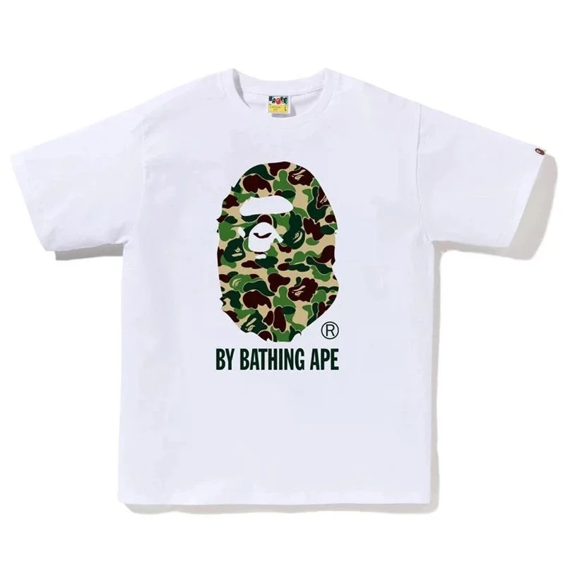 A Bathing Ape BAPE STA White Camo Head T-Shirt White - 1