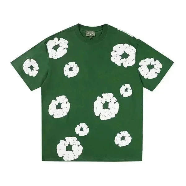 Other Green White Floral Print T-Shirt Green - 1