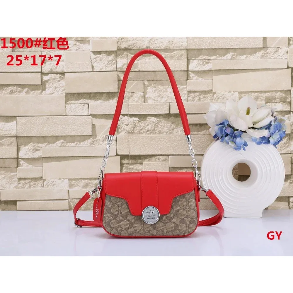 Coach Coach Signature Red & Beige Crossbody Bag Red - 1