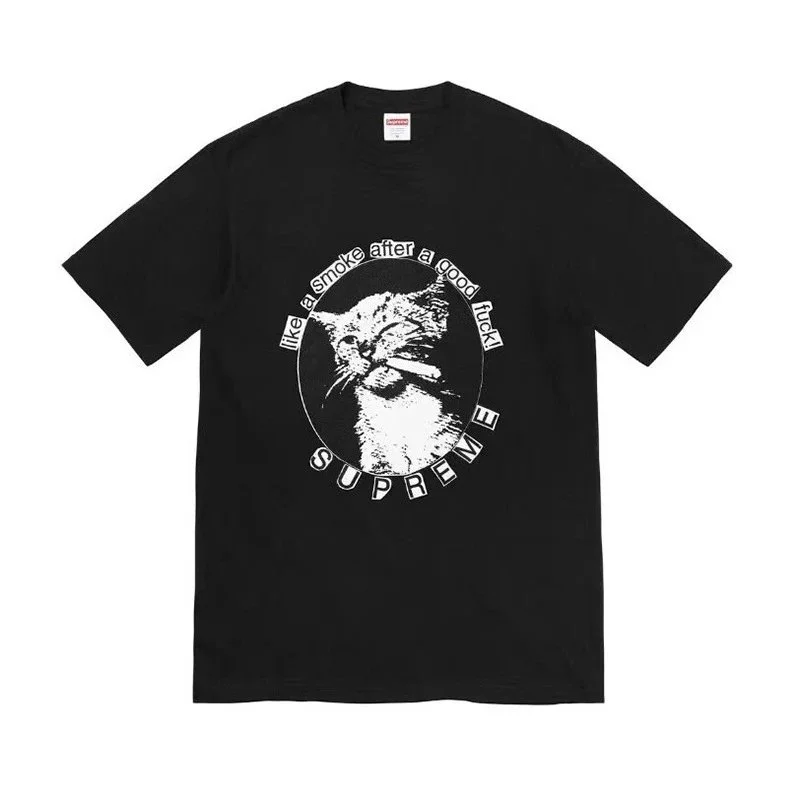 Supreme Supreme Cat Smoke Black T-Shirt Black - 1