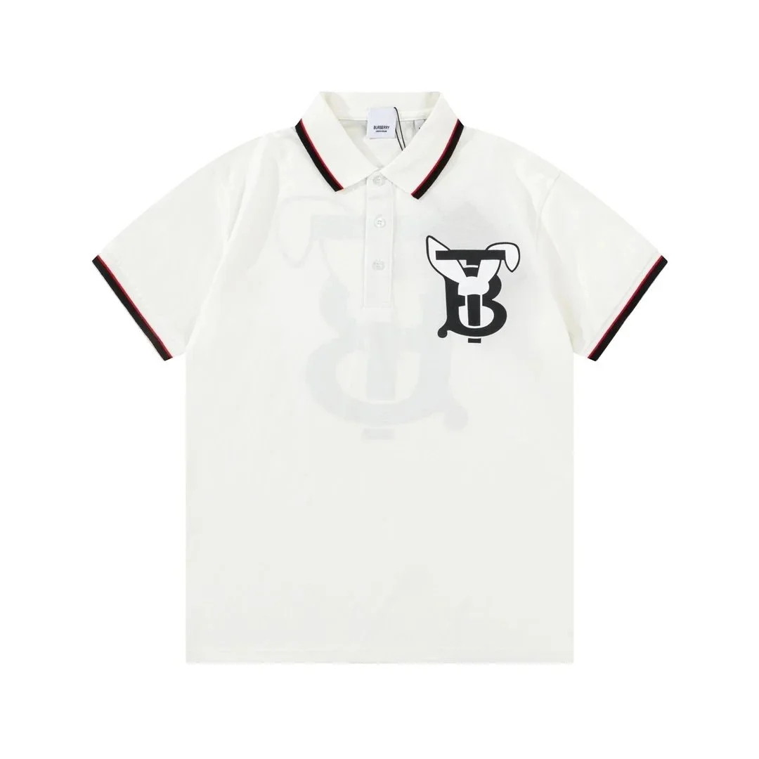Burberry Burberry TB Monogram White/Black-Red Trim Polo Shirt White