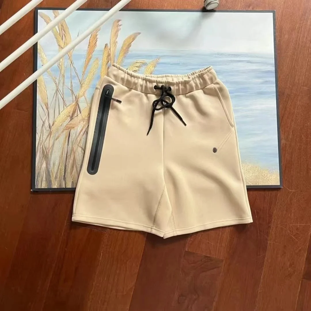 Other Beige Drawstring Zip Pocket Shorts Beige - 1