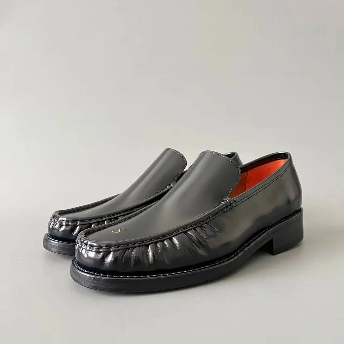 Saint Laurent Saint Laurent Black Leather Loafers Black