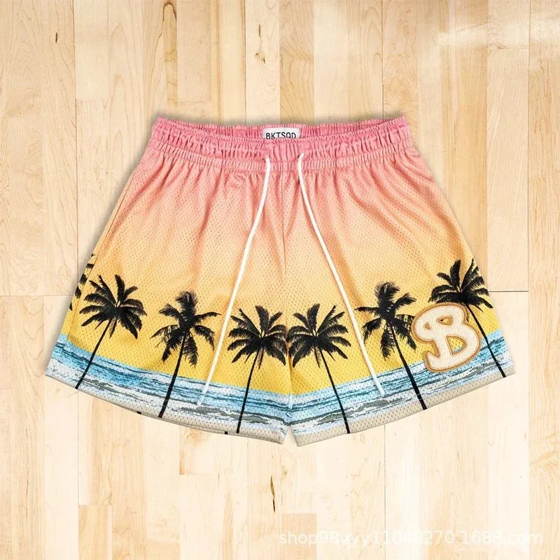 Other ODK-BKTSQD43 Beach Palms Mesh Shorts Orange - 1