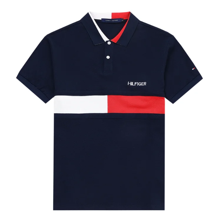 Tommy Hilfiger Tommy Hilfiger Navy/Red/White Polo Shirt Navy - 1