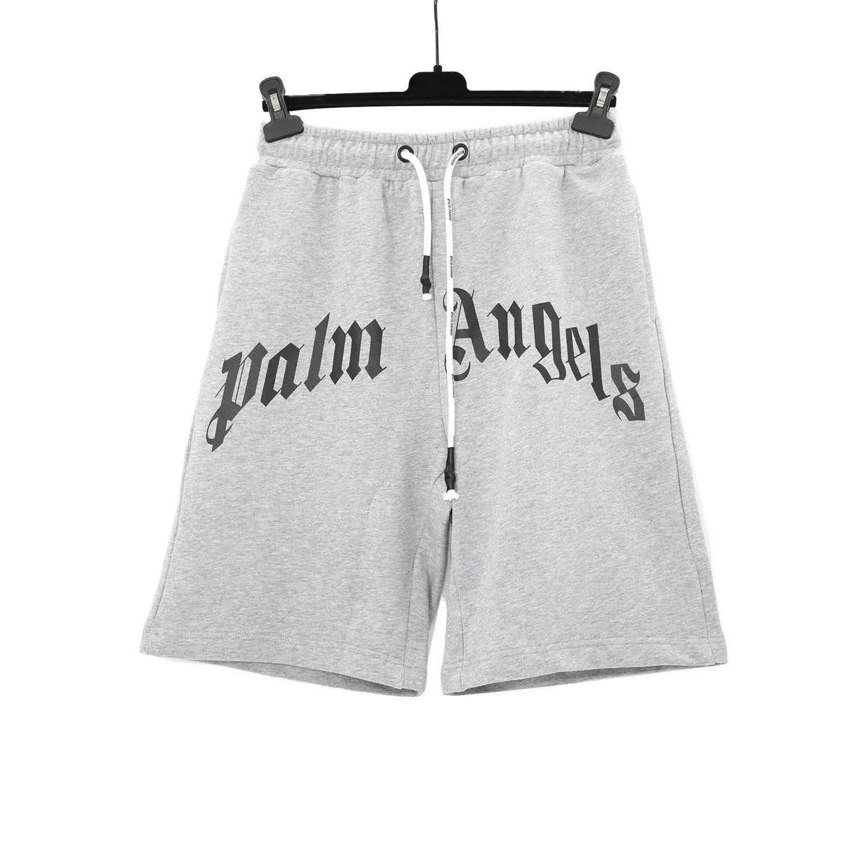 Palm Angels Palm Angels Palm Grey Logo Shorts Grey - 1