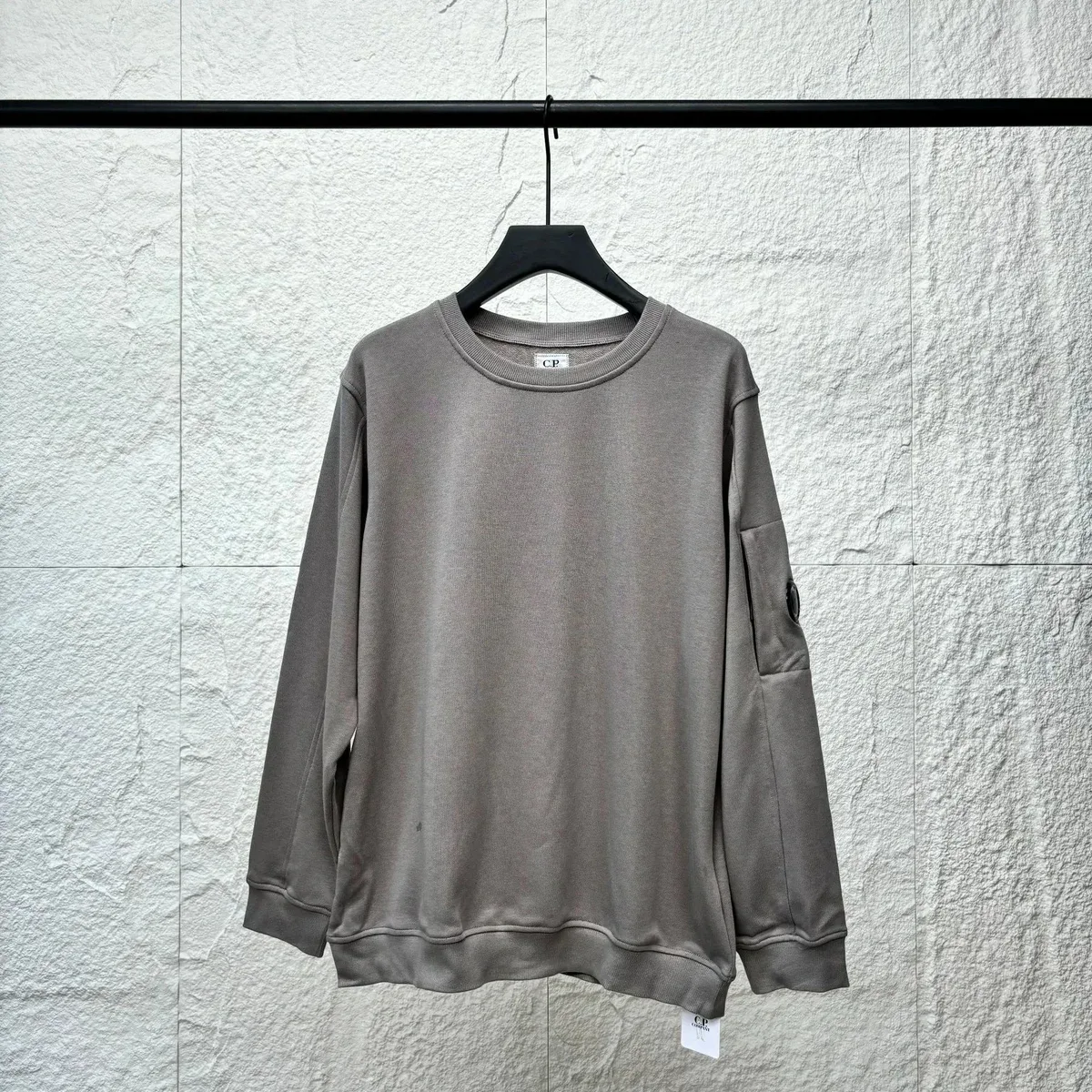 CP Company CP Company Goggle Iron Grey Crew Neck Sweatshirt Grey - 1