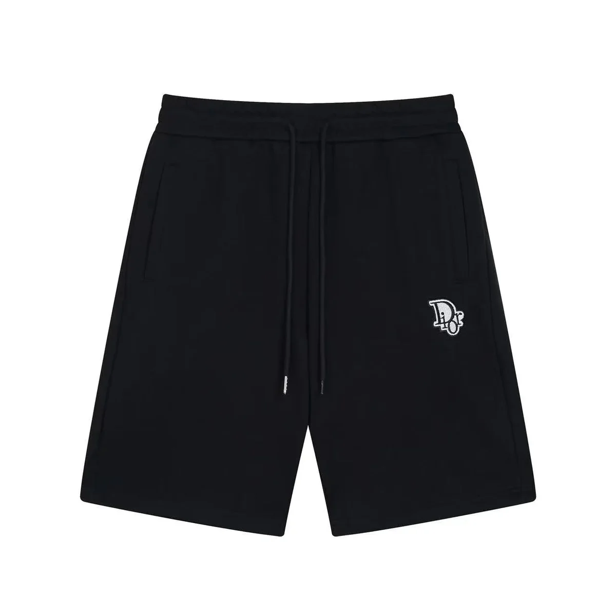Dior Dior Black Embroidered Logo Shorts Black - 1
