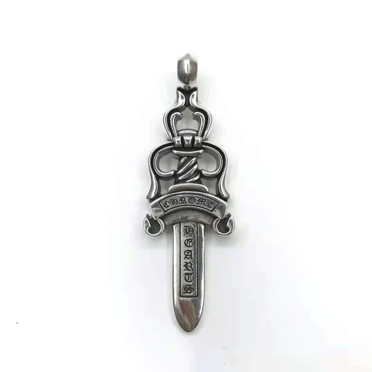 Chrome Hearts Chrome Hearts CH Cross Large Sword Pendant Necklace Silver - 1