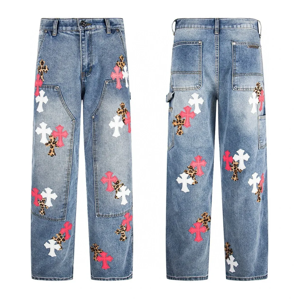 Chrome Hearts Chrome Hearts CH Cross Multi Cross Blue Denim Jeans Blue