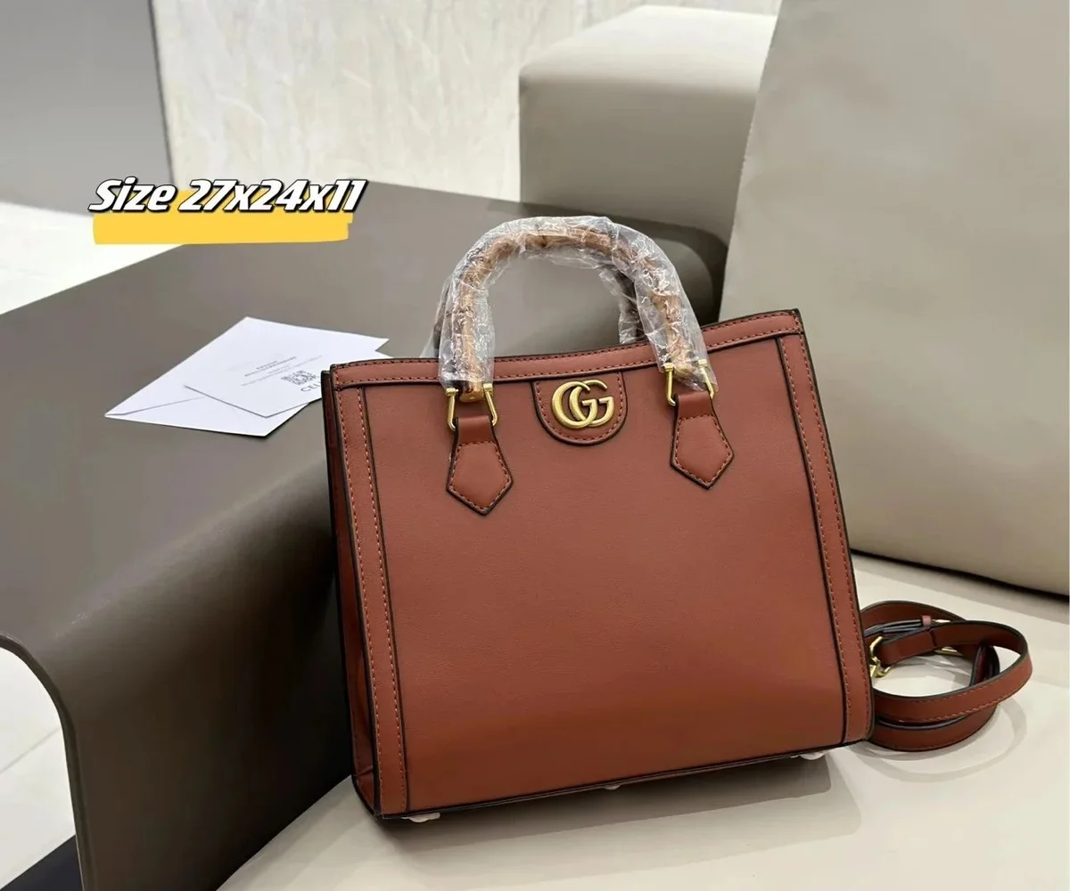 Gucci Gucci GG Marmont Tan Leather Tote Bag Brown - 1