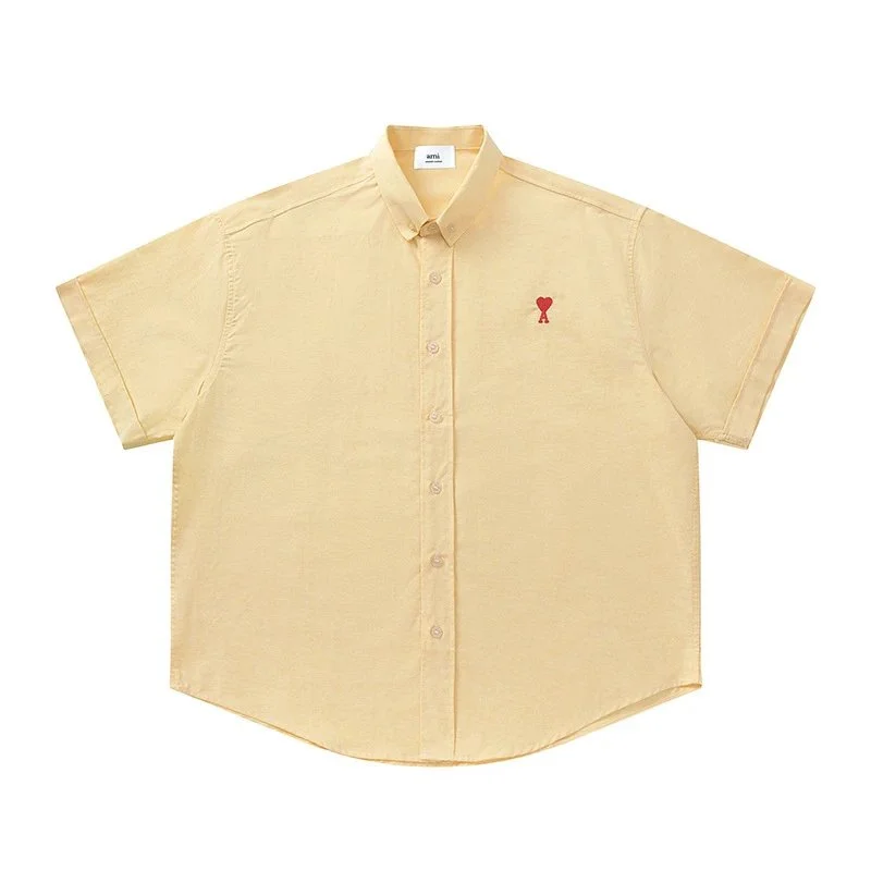 Ami Paris Ami Paris 827 Yellow Short Sleeve Shirt Yellow - 1