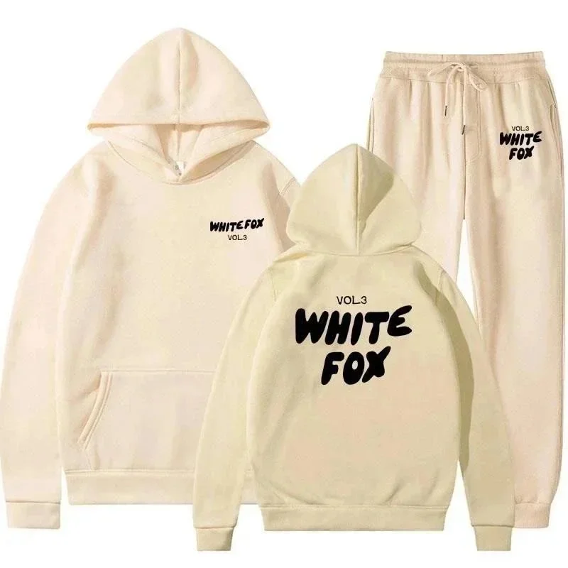 White Fox White Fox VOL.3 Cream Hoodie & Pants Set Cream - 1