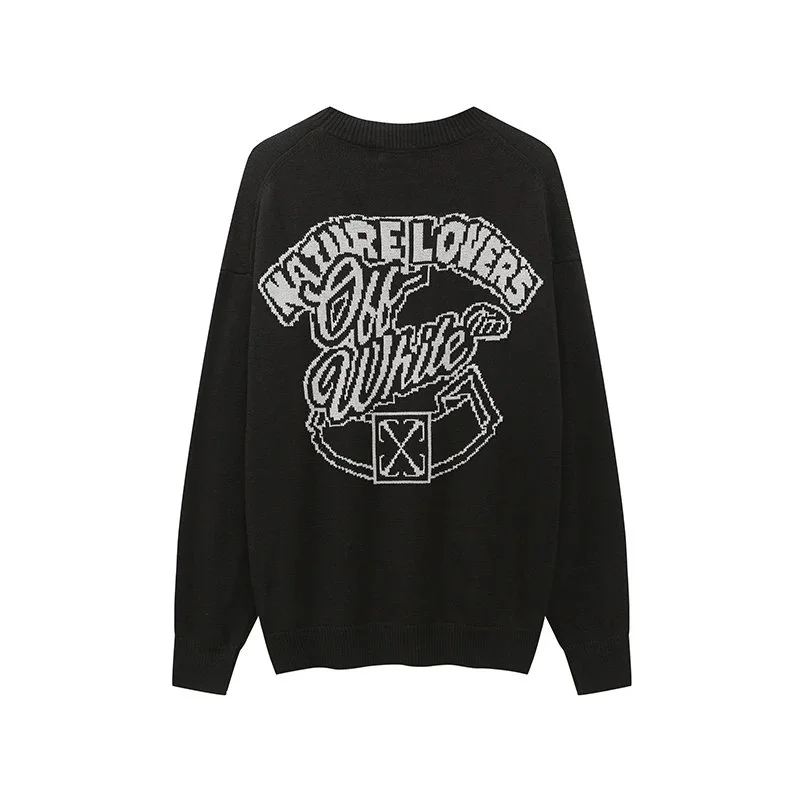 Off-White Off-White Nature Lovers Graphic Sweater Black Black - 1