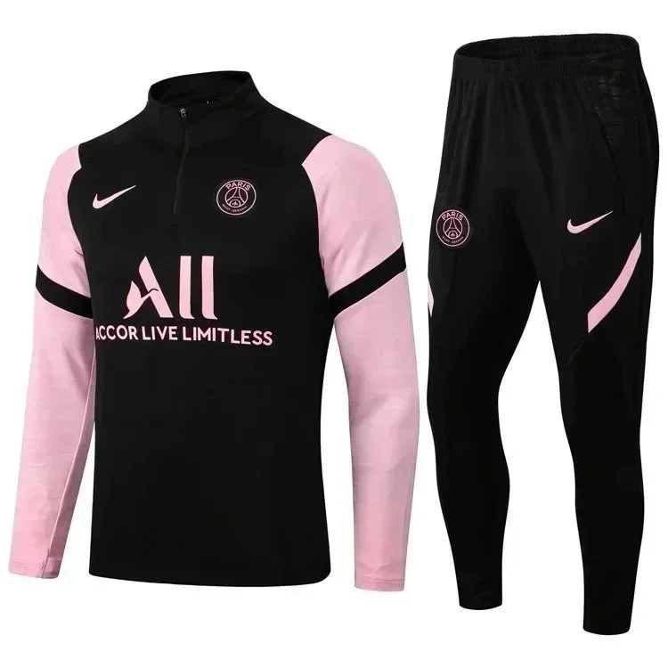 Nike Nike PSG 2122 Black/Pink Tracksuit Set Black