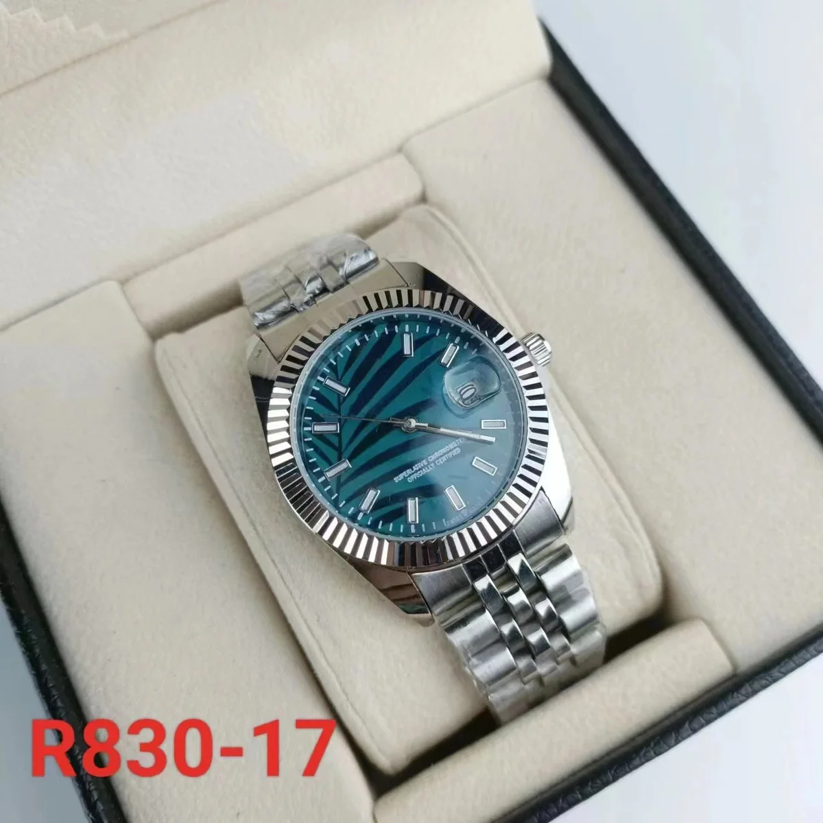 Other Unisex R830-17 Palm Leaf Stripe Watch Blue - 1