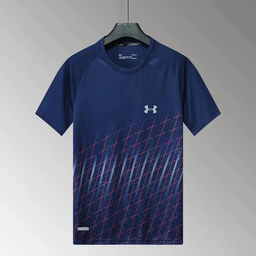 Under Armour Under Armour Navy Blue T-Shirt with Geometric Print Navy - 1