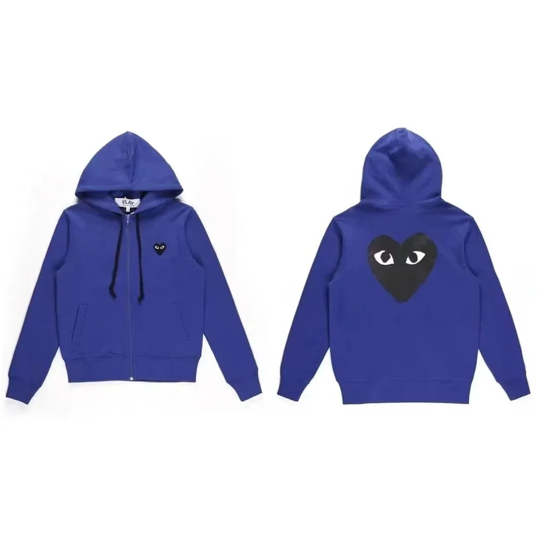 Comme des Garçons Comme des Garçons Play Blue Heart Zip-Up Hoodie Blue - 1