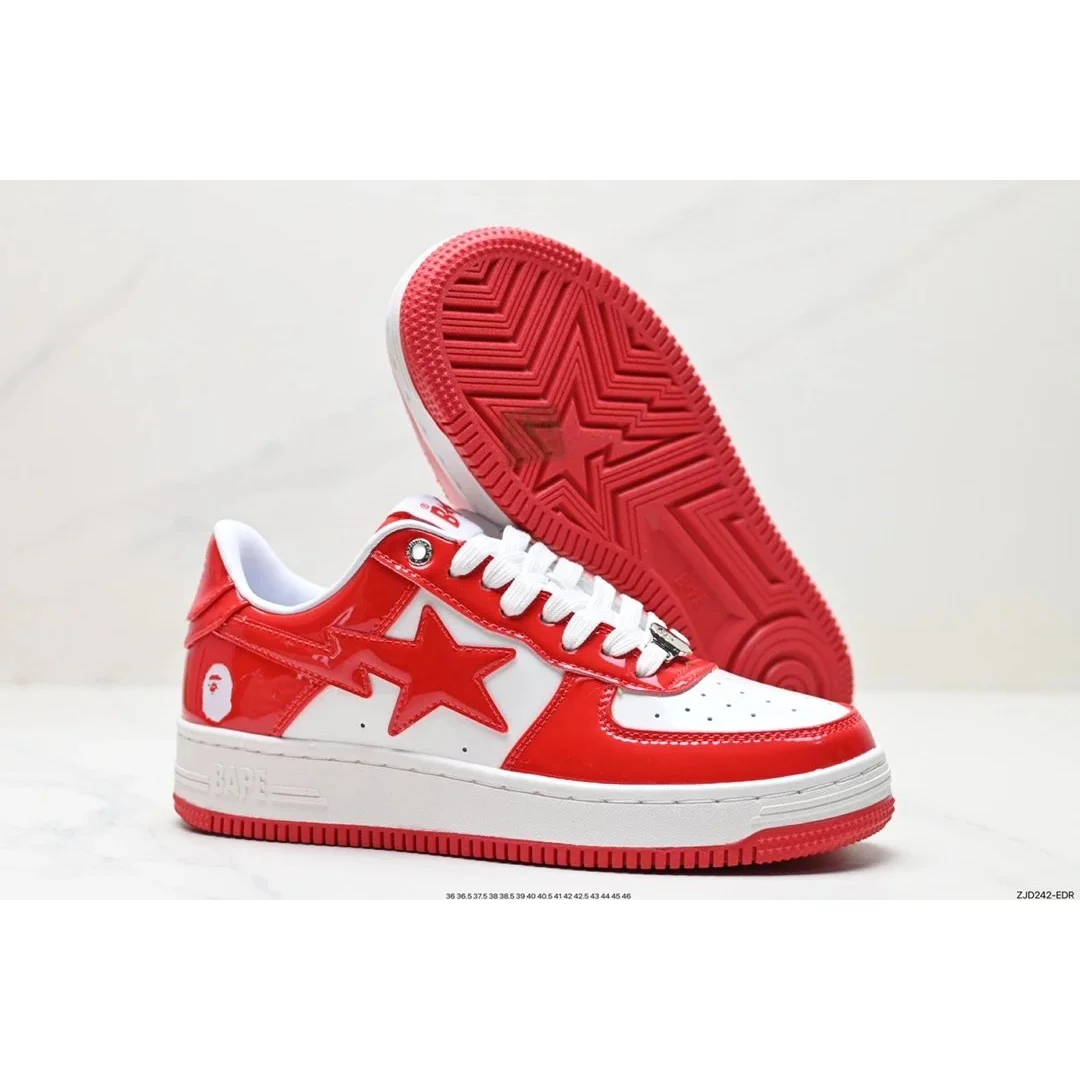 A Bathing Ape A Bathing Ape BAPE STA Red/White Sneakers Red - 1