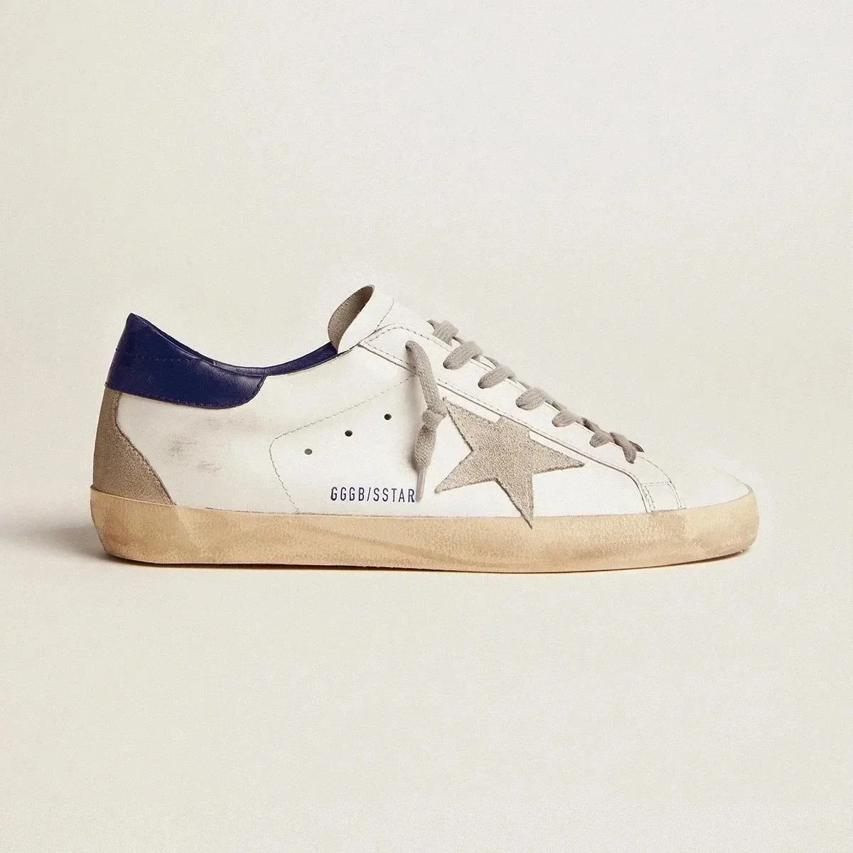 Golden Goose Golden Goose Super-Star White/Navy/Beige Sneakers White - 1