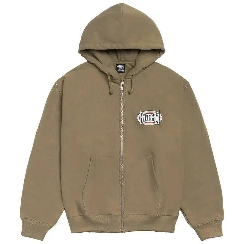 Stussy Stussy Stüssy Zip-Up Hoodie YN-13 Hoodie Beige - 1