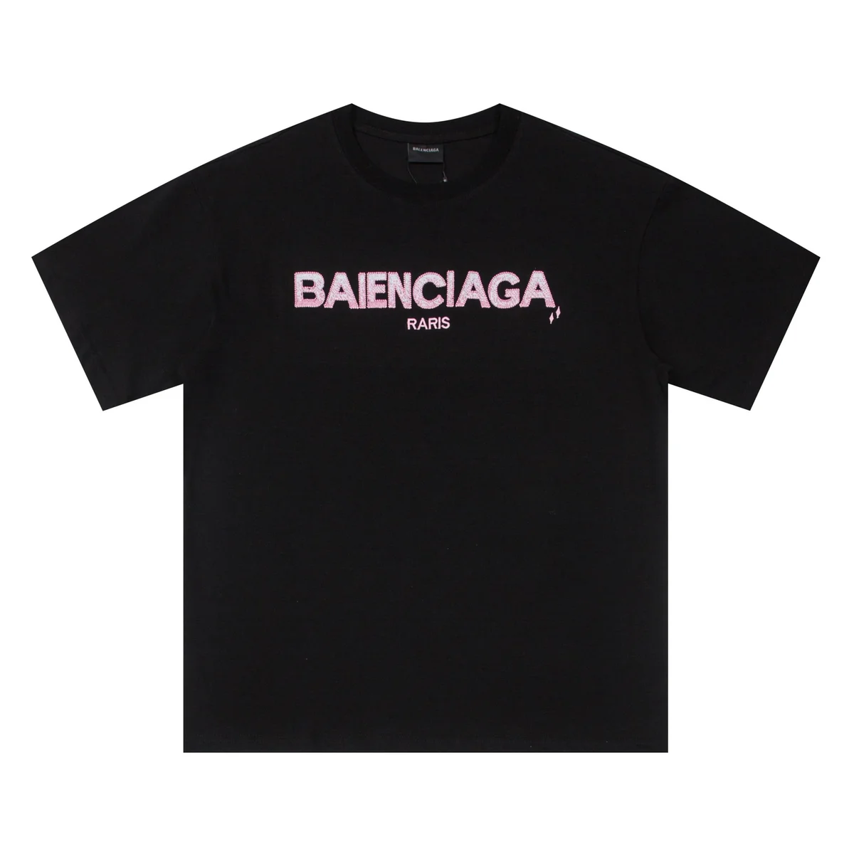 Balenciaga Balenciaga Black Pink BAILENCIAGA T-Shirt Black - 1