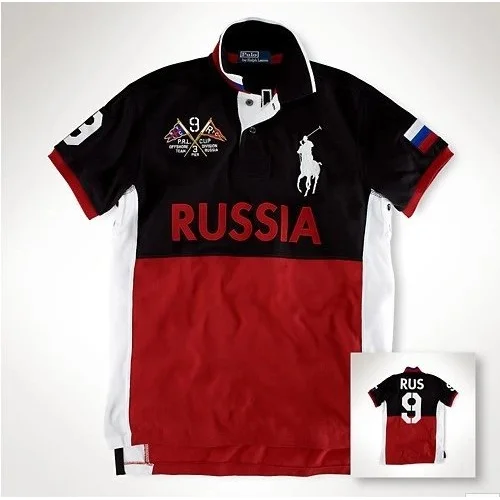 Polo Ralph Lauren Polo Ralph Lauren Classic Logo Russia Polo Shirt Black - 1