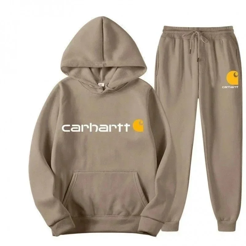 Carhartt Carhartt Carhartt Work In Progress Hoodie & Joggers Set Beige Beige - 1
