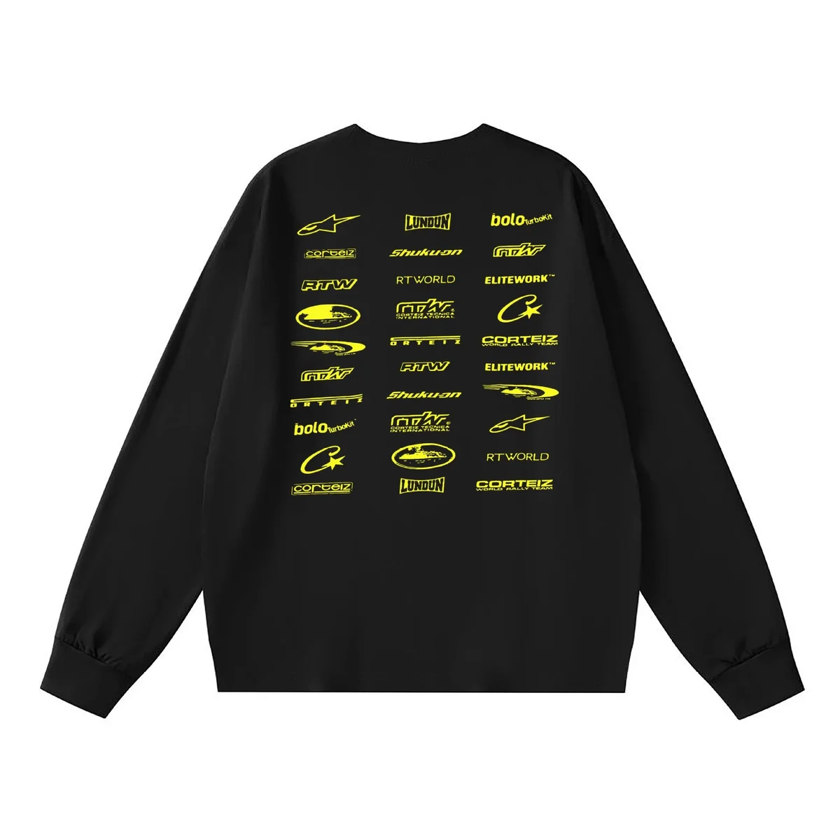Other Black Yellow Logo Print Long Sleeve T-Shirt Black - 1