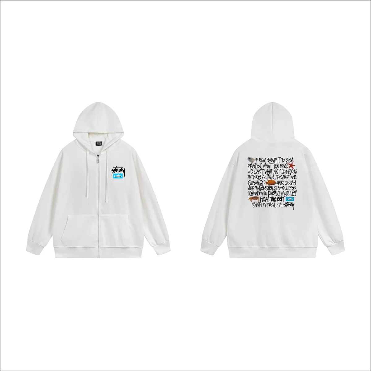 Stussy Stussy Stüssy White Graphic Hoodie White - 1