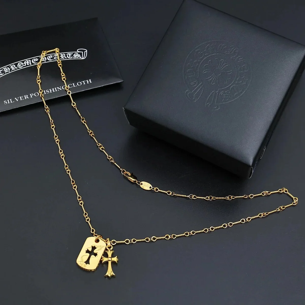 Chrome Hearts Chrome Hearts CH Cross Necklace Gold Jewelry Gold - 1