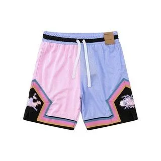 Other Unisex Pastel Split Basketball Shorts 111DK-WK250607-026 Pink - 1