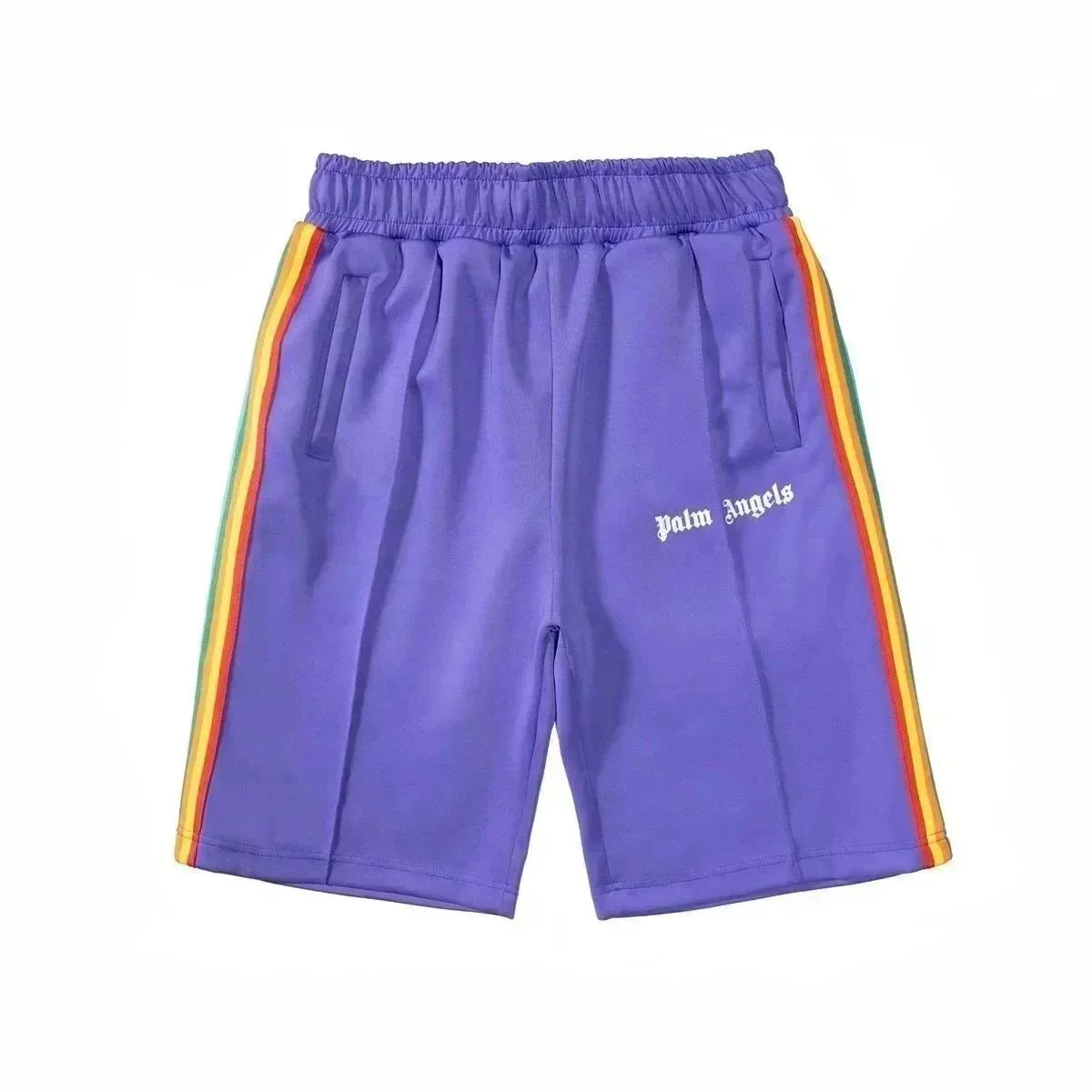 Palm Angels Palm Angels Track Purple Rainbow Shorts Purple - 1