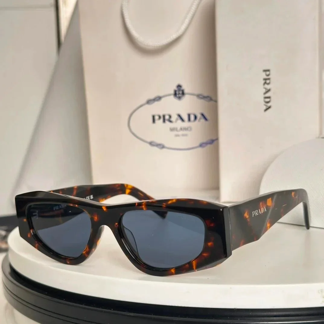 Prada Prada Sunglasses Tortoiseshell Blue Lens Eyewear Multicolor