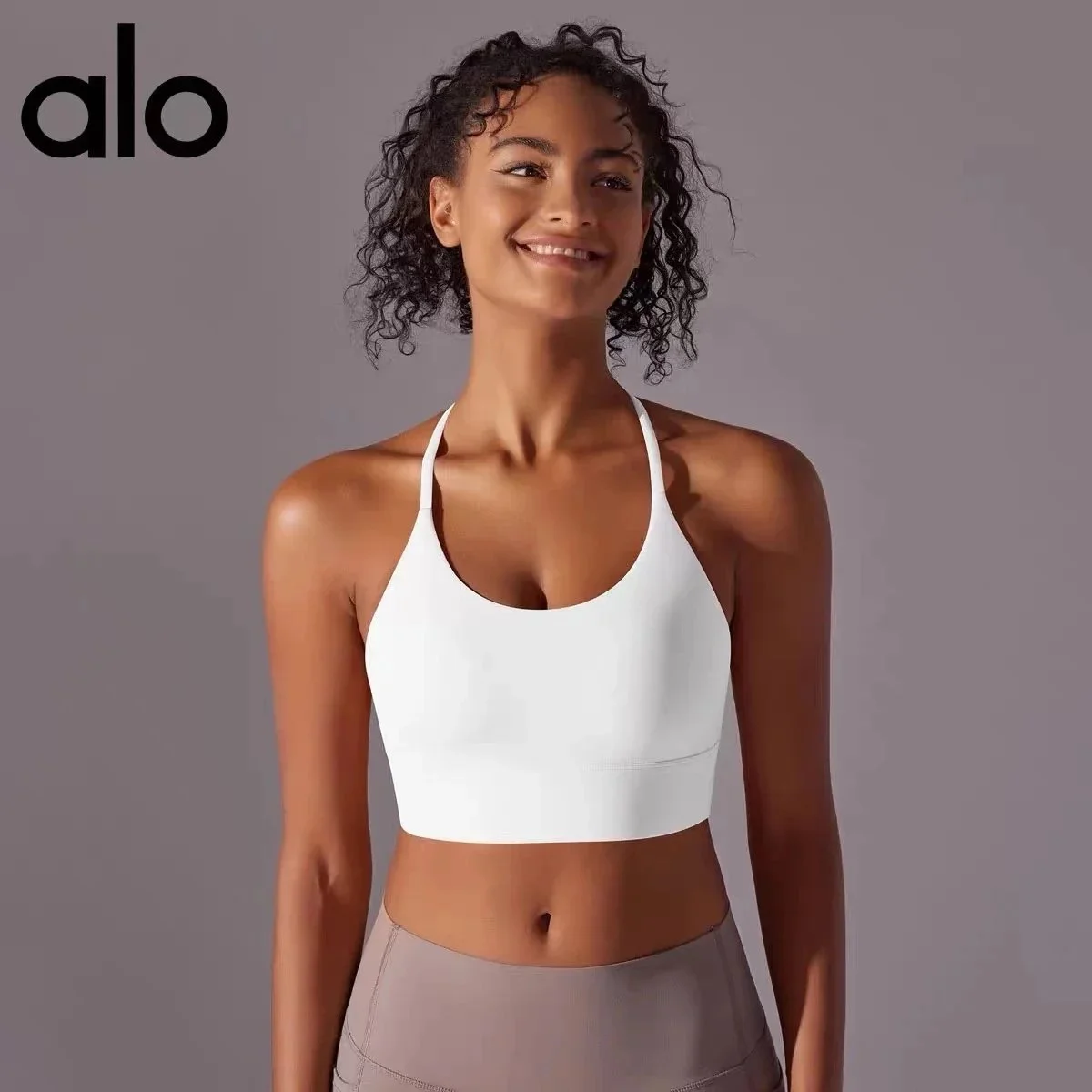 Alo Yoga Alo Solid White Sports Bra White - 1
