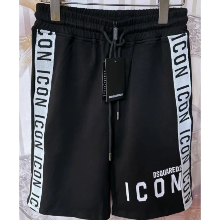 DSQUARED2 DSQUARED2 Icon Black/White Printed Shorts Black