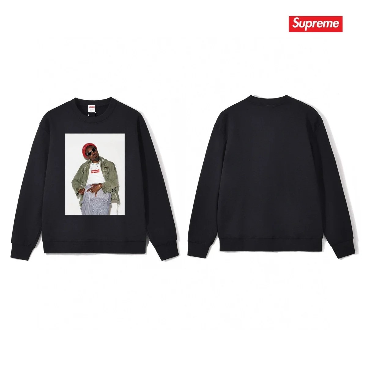 Supreme Supreme Black Box Logo Crewneck Sweatshirt Black