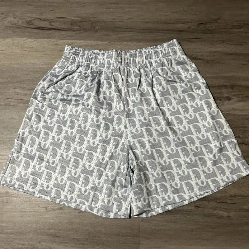 Dior Classic Logo Grey Mesh Shorts
