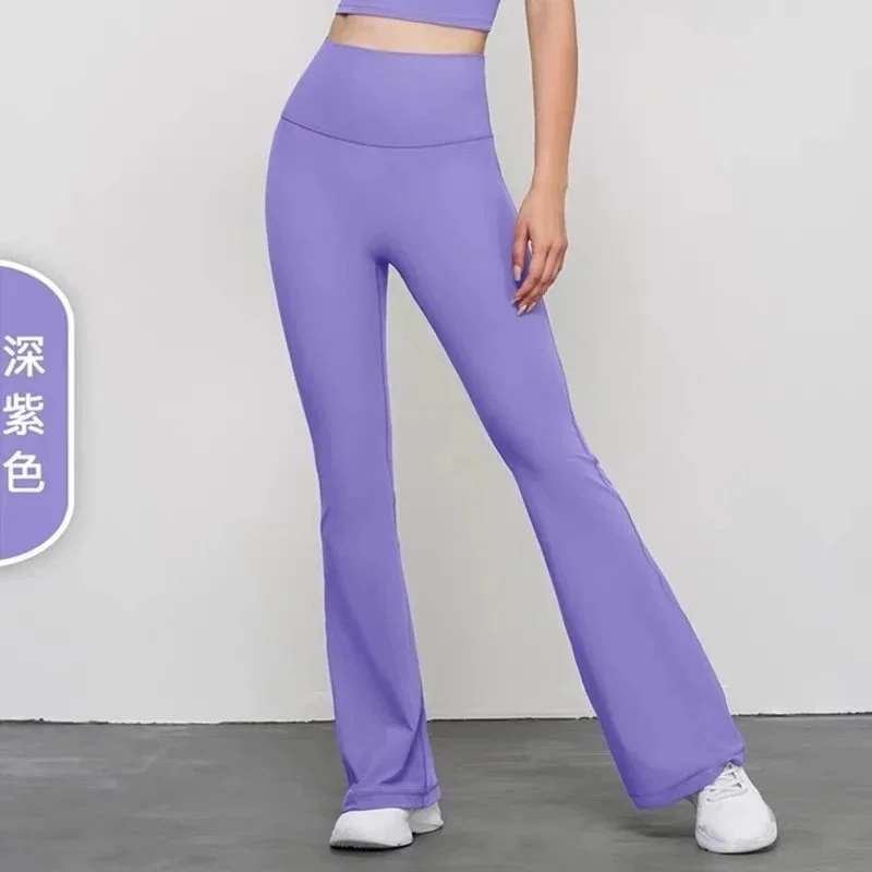 Other Deep Purple Flare Leggings Yoga Pants Purple - 1