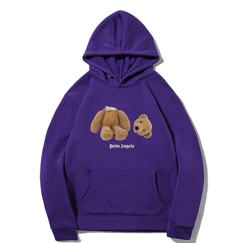 Palm Angels Palm Angels Bear Purple Hoodie Purple