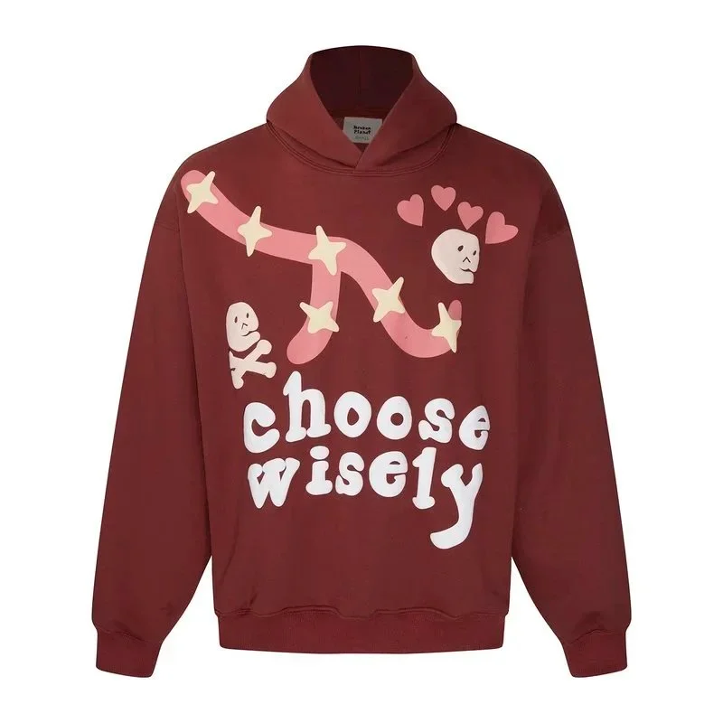 Other Unisex Choose Wisely Hoodie 01深红 Red - 1