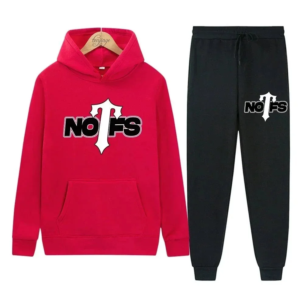 Other NOFS Red & Black Hoodie & Jogger Set TJ-TZ-0096 Red - 1